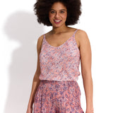 BIARRISK print różowe żonkile