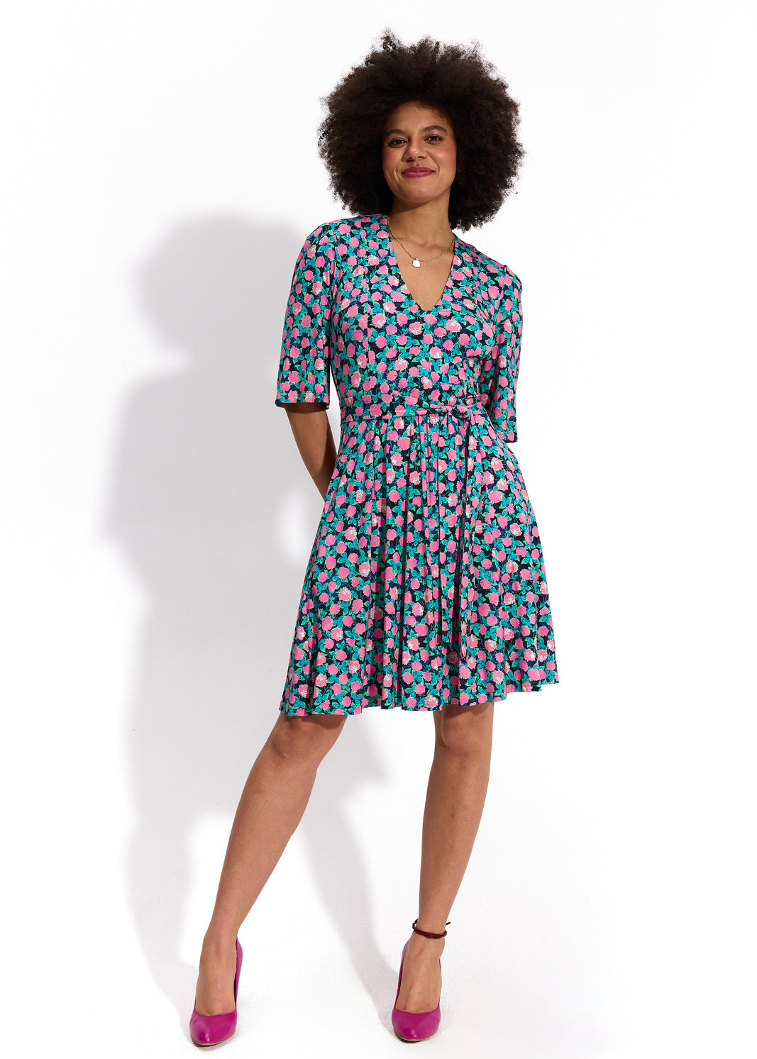 FLORENCJA print różowa koniczyna