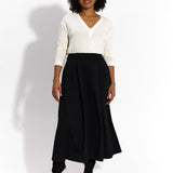 SPÓDNICA GARNITUROWA 7/8 czarna