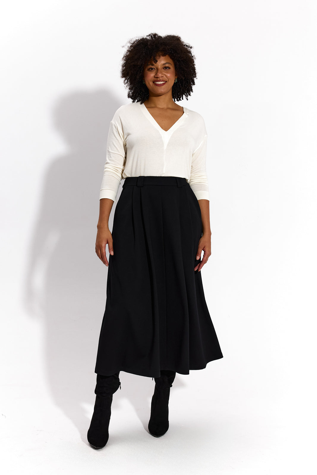 SPÓDNICA GARNITUROWA 7/8 czarna