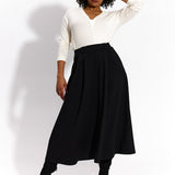 SPÓDNICA GARNITUROWA 7/8 czarna