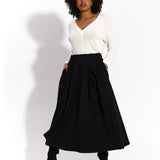 SPÓDNICA GARNITUROWA 7/8 czarna