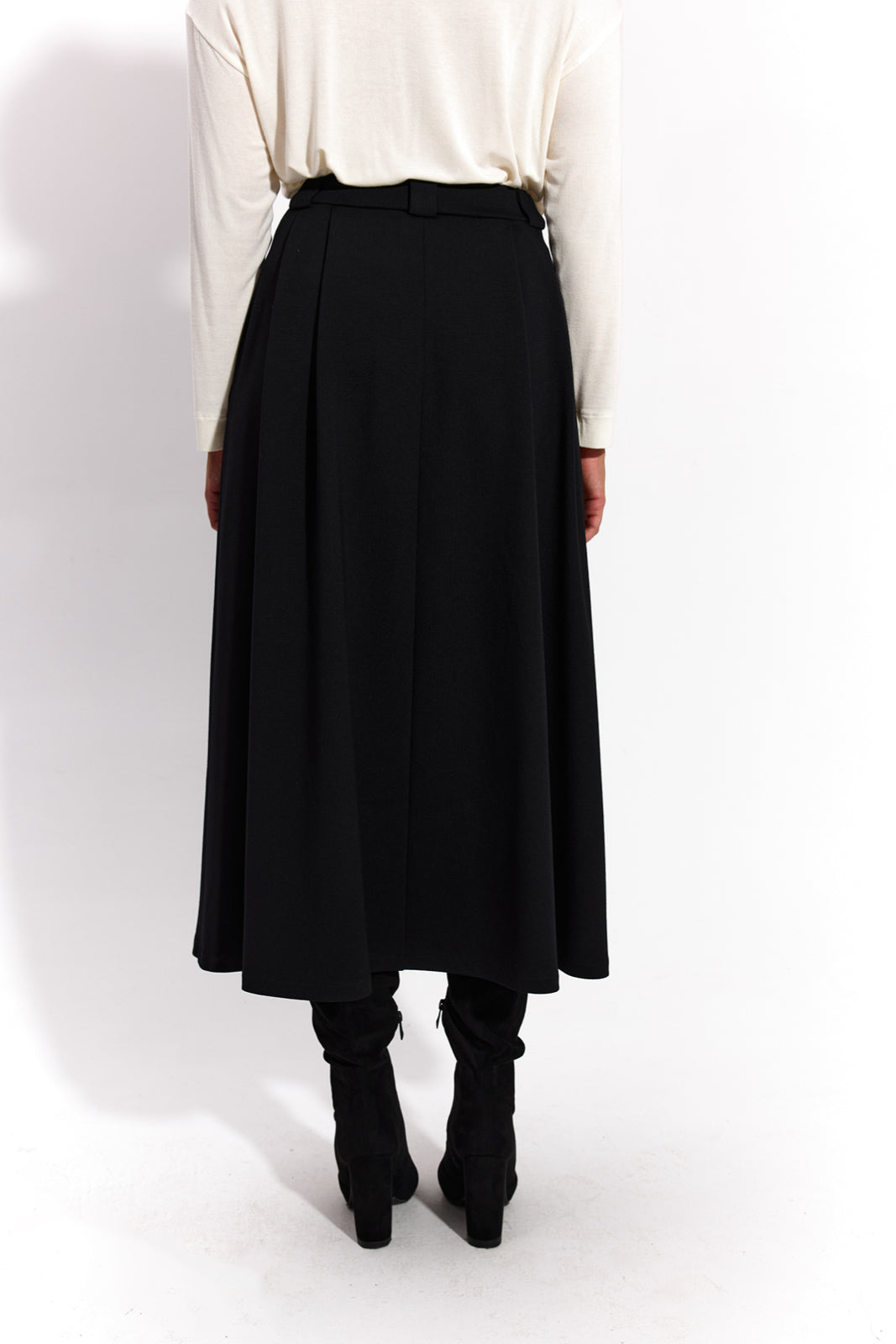 SPÓDNICA GARNITUROWA 7/8 czarna