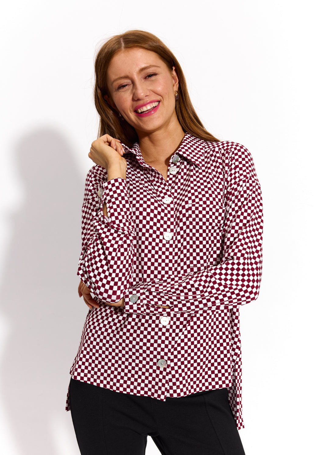 BASIC INSTINCT print szachownica bordowa