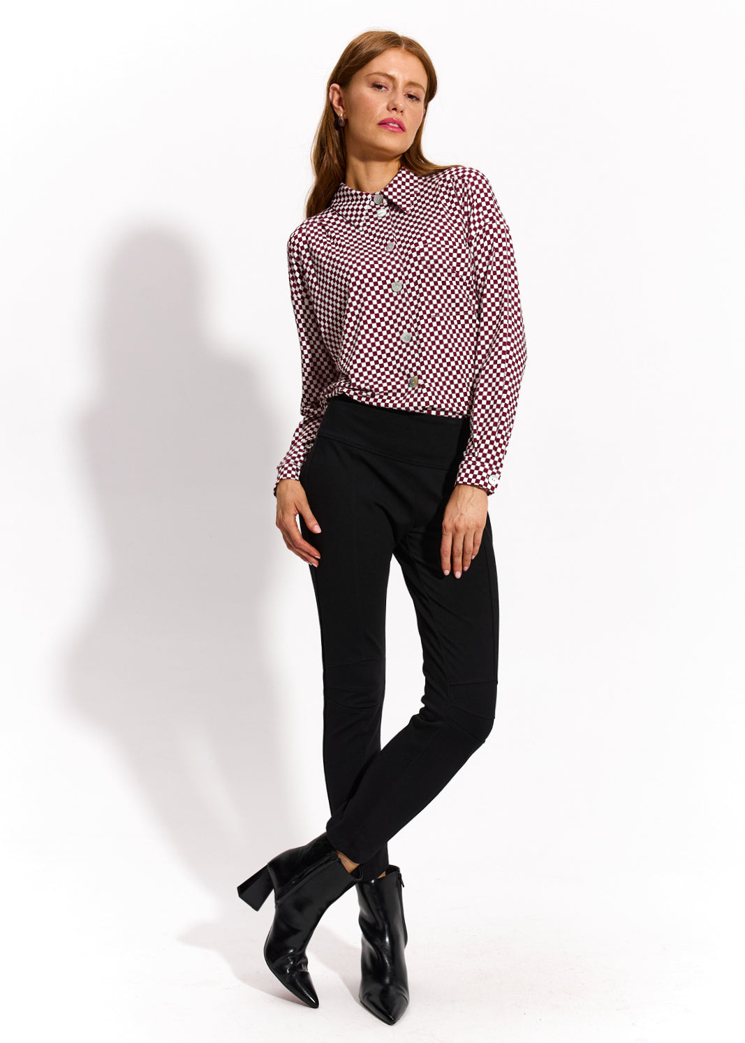 BASIC INSTINCT print szachownica bordowa