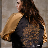 Kurtka SUKA JACKET black & gold haft Swanski Studio
