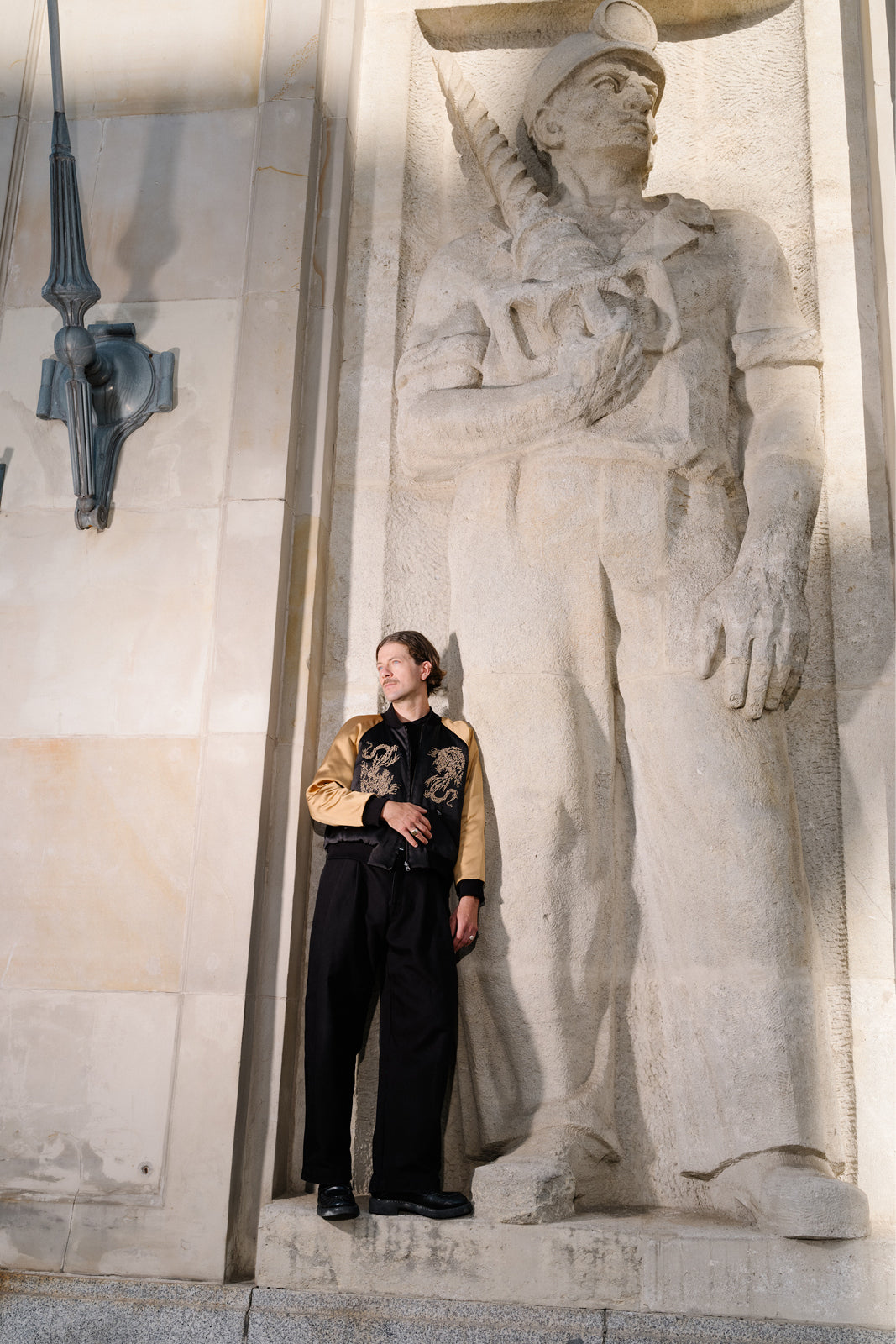 Kurtka SUKA JACKET black & gold haft Swanski Studio