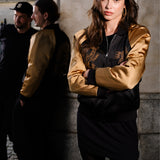 Kurtka SUKA JACKET black & gold haft Swanski Studio