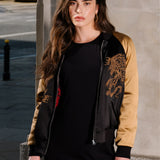 Kurtka SUKA JACKET black & gold haft Swanski Studio