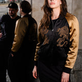 Kurtka SUKA JACKET black & gold haft Swanski Studio