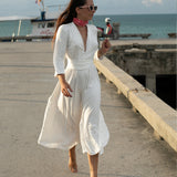 LIBERTY DRESS perłowa biel