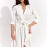 LIBERTY DRESS perłowa biel