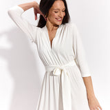 LIBERTY DRESS perłowa biel