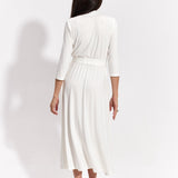 LIBERTY DRESS perłowa biel