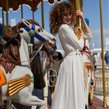 LIBERTY DRESS perłowa biel