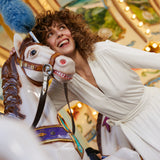 LIBERTY DRESS perłowa biel