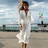 LIBERTY DRESS perłowa biel