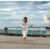 LIBERTY DRESS perłowa biel