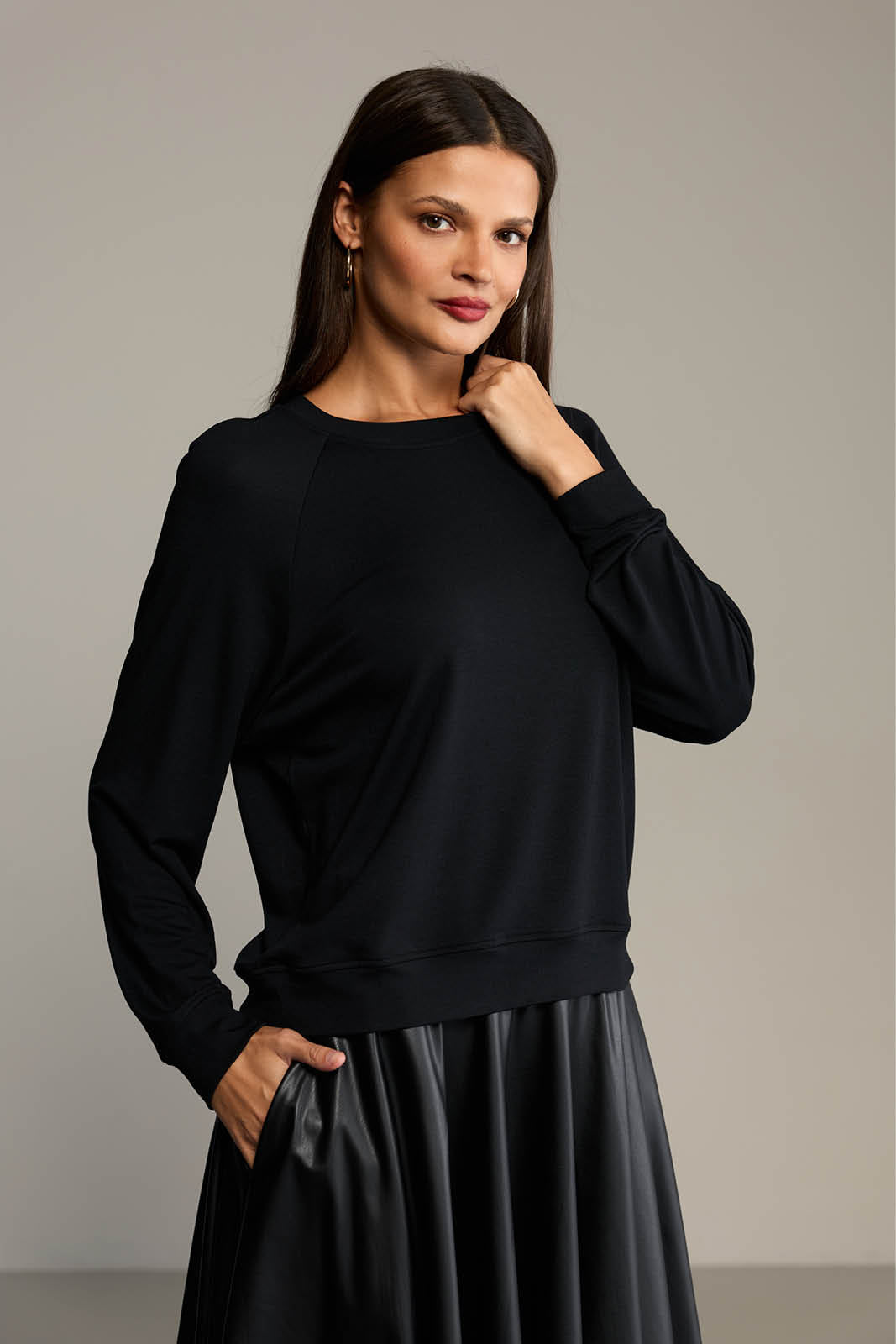 Blouse LUCY IN THE SKY black modal