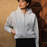 MADE MY DAY jasny szary melanż ze srebrnym lampasem