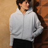 MADE MY DAY jasny szary melanż ze srebrnym lampasem