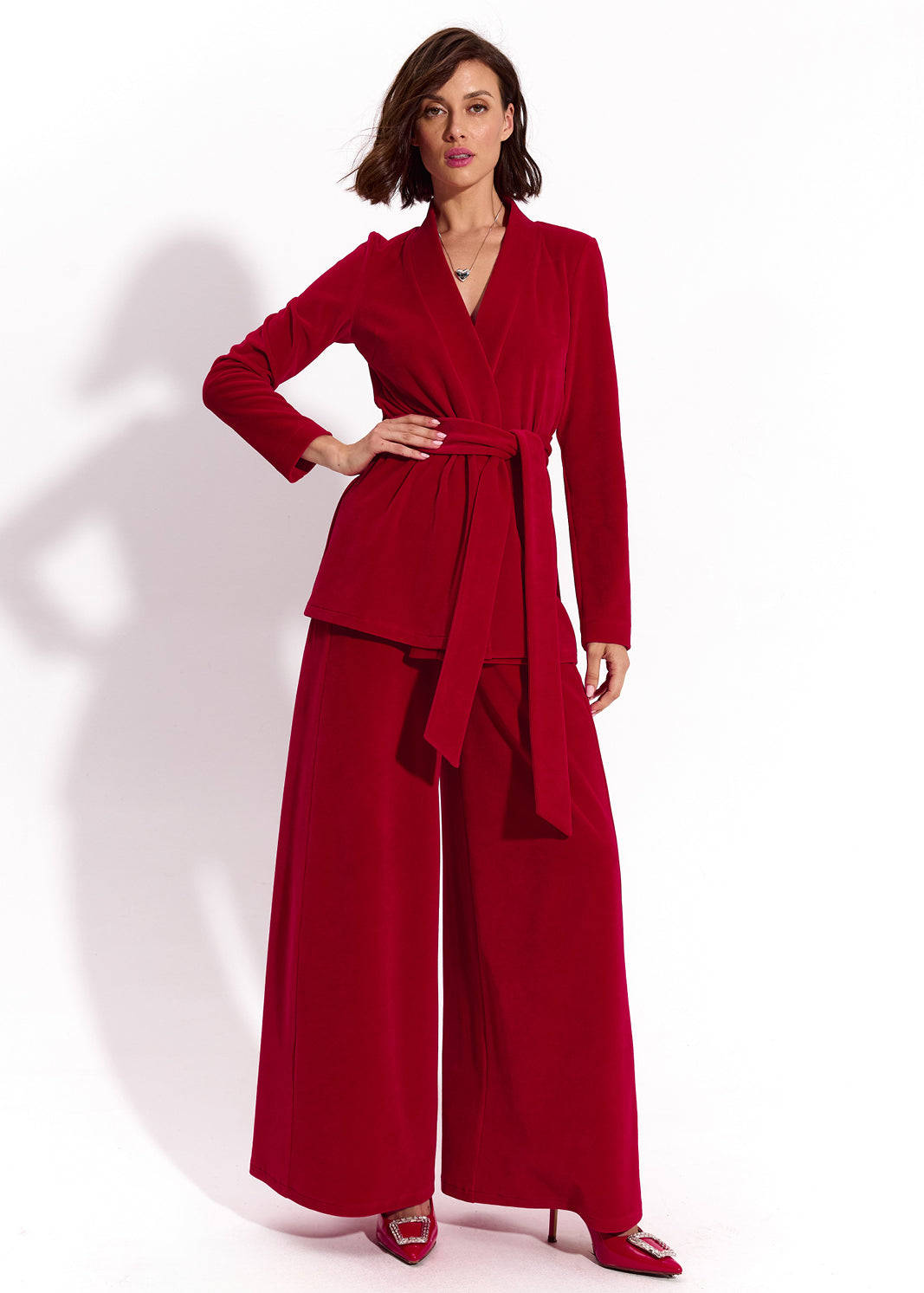 THELMA szkarłatny welur