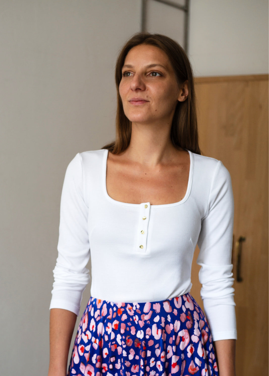 CARA MIA biały prążek