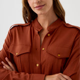 Dress OFFICE QUEEN WITHOUT POCKETS rusty