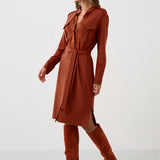 Dress OFFICE QUEEN WITHOUT POCKETS rusty