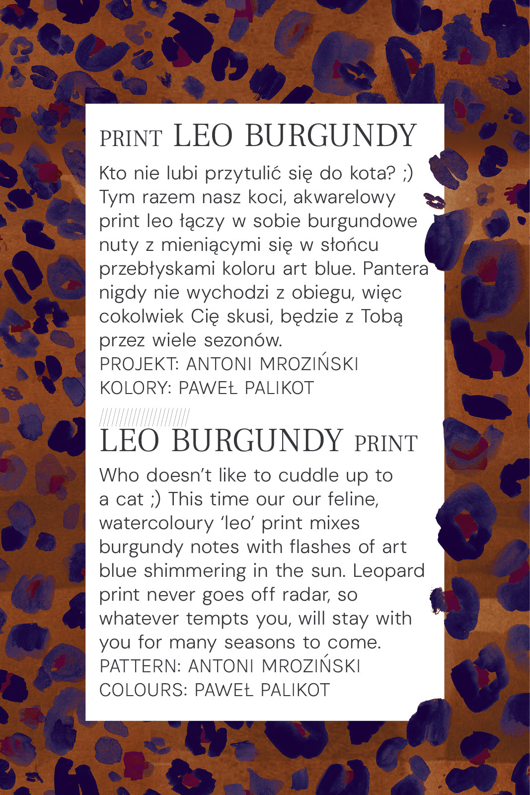 MADOXY espresso & print leo burgundy
