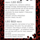 MIŁOŚĆ print leo red