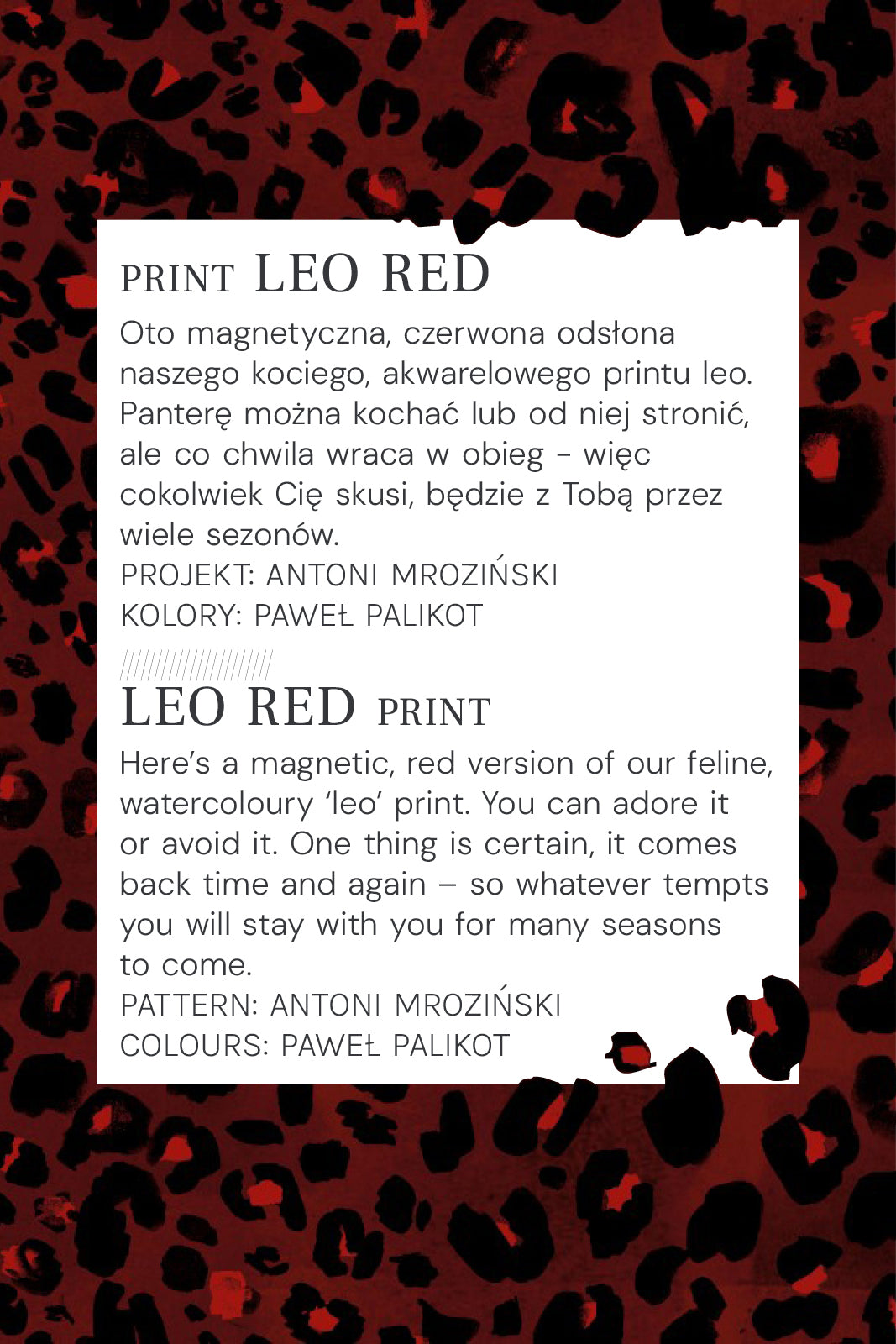 MIŁOŚĆ print leo red