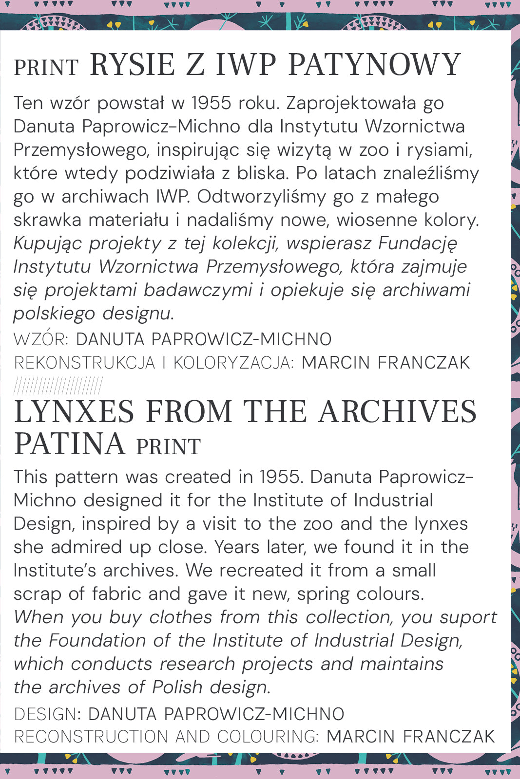 LIBERTY DRESS print rysie z IWP patynowy