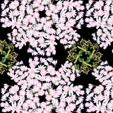 LIBERTY DRESS print lipy i magnolie nocą