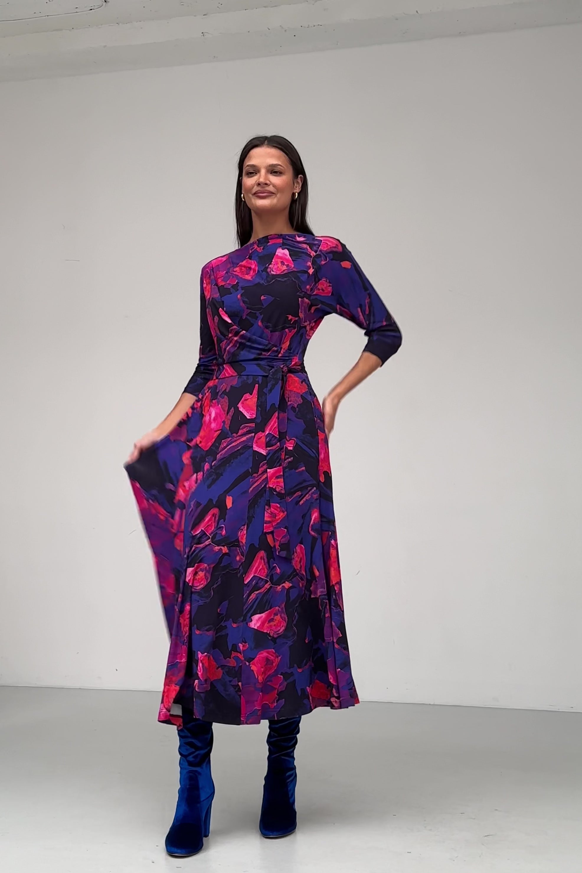Sukienka OPERA print Dreamworld orange & violet