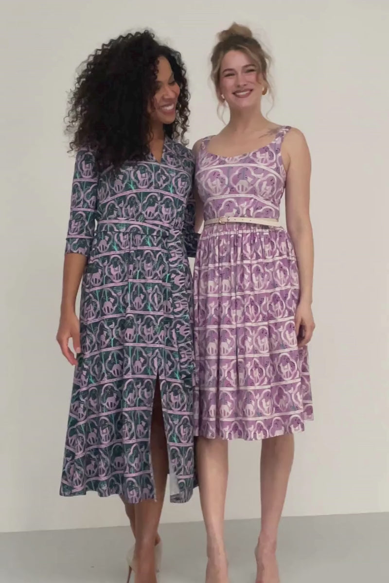 LIBERTY DRESS print rysie z IWP patynowy