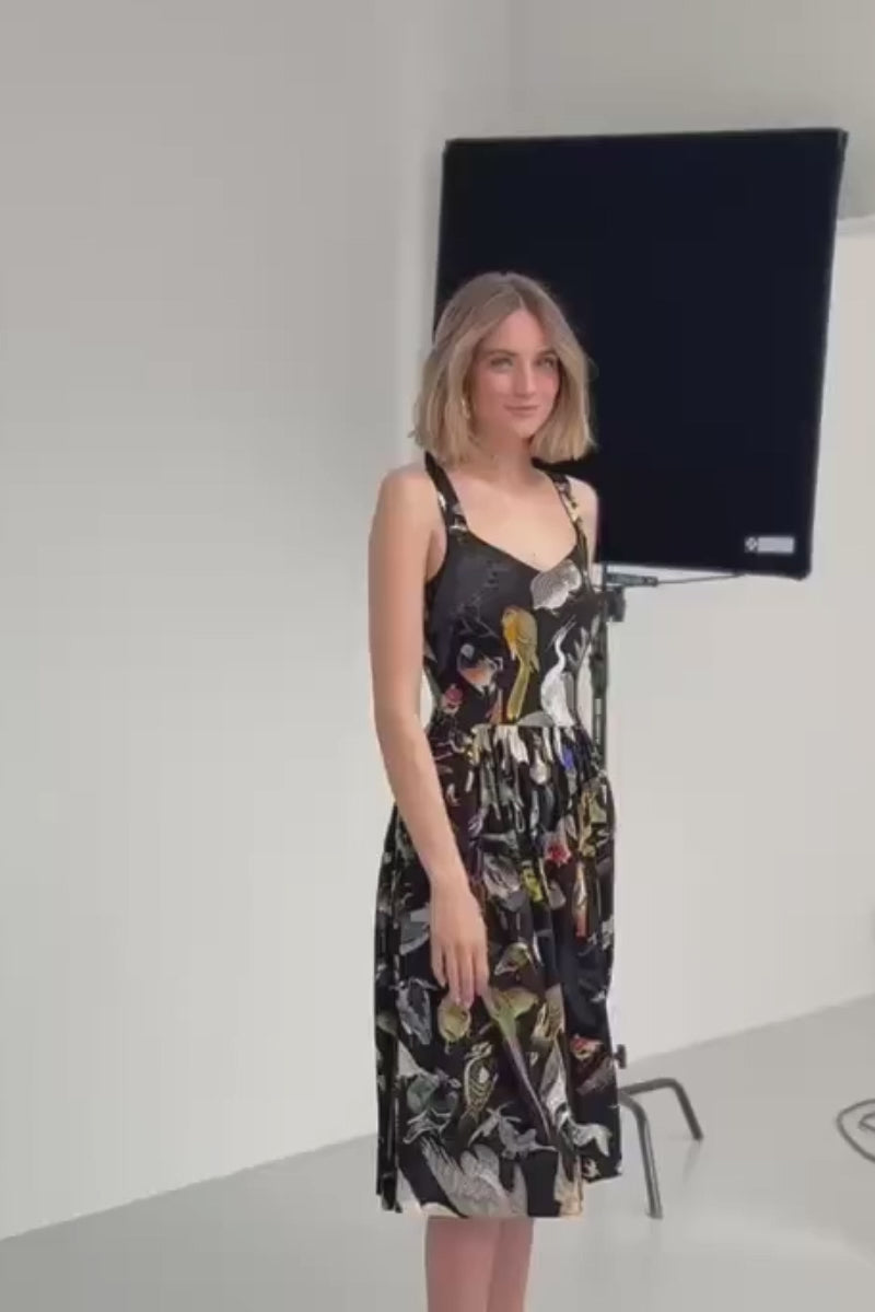 Dress ALL NIGHT LONG Warsaw Birds print