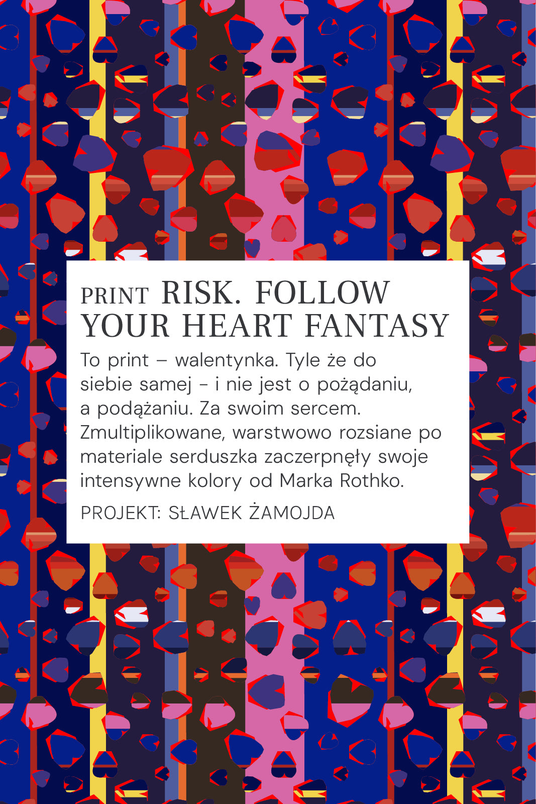 SAWCIA Z DŁUGIM RĘKAWEM print risk. follow your heart fantasy