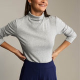 Turtleneck SIMPLY VAN GOLF ribbed grey