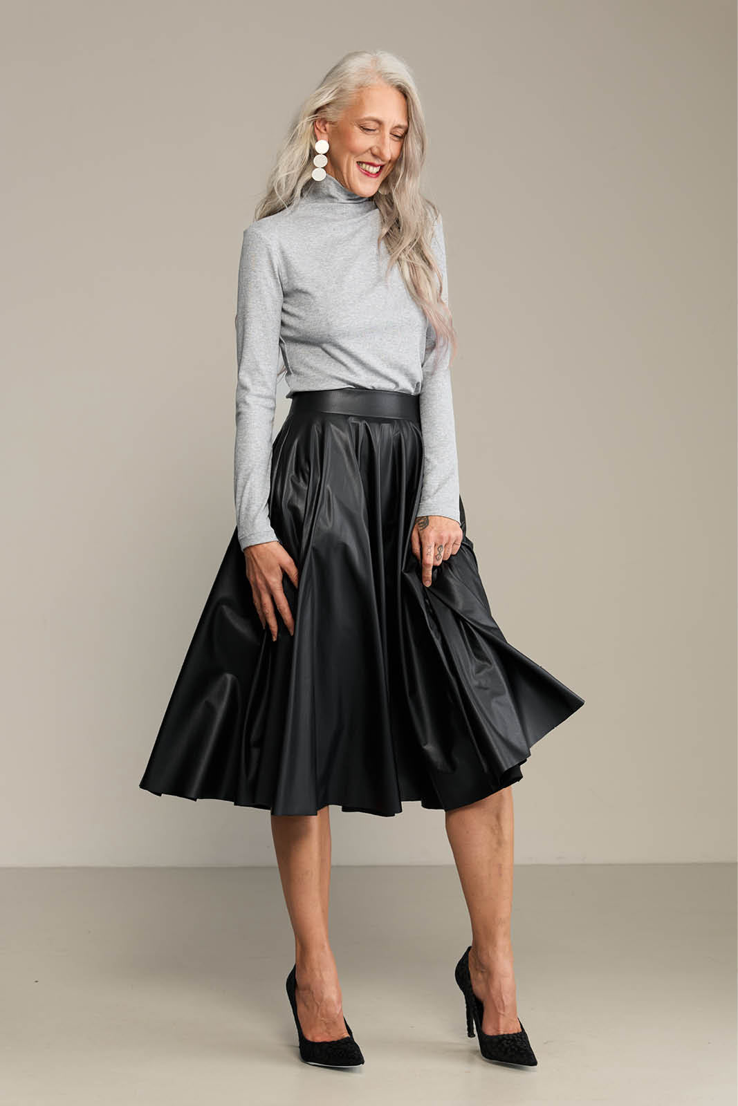 Turtleneck SIMPLY VAN GOLF ribbed grey