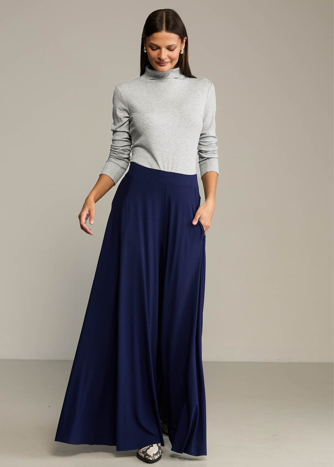 Turtleneck SIMPLY VAN GOLF ribbed grey