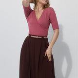 SPÓDNICA GARNITUROWA 7/8 espresso