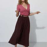 SPÓDNICA GARNITUROWA 7/8 espresso