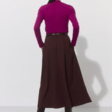 SPÓDNICA GARNITUROWA 7/8 espresso