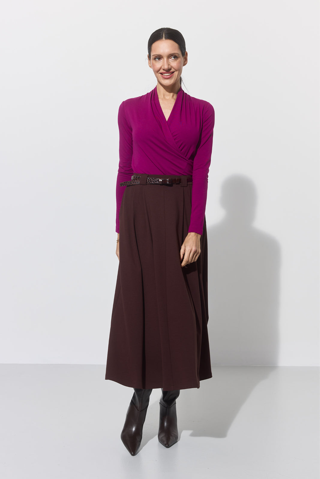 SPÓDNICA GARNITUROWA 7/8 espresso