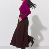 SPÓDNICA GARNITUROWA 7/8 espresso