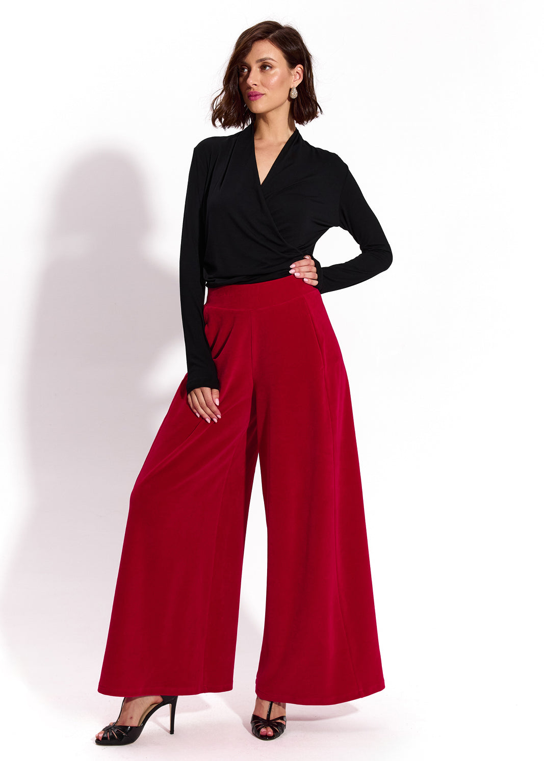 LOUISE szkarłatny welur