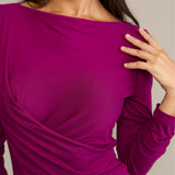 Sukienka BODY POSITIVE purpurowa