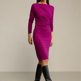 Sukienka BODY POSITIVE purpurowa
