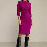 Sukienka BODY POSITIVE purpurowa